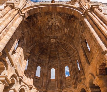 A low angle shot of Kloster Moreruela Granja Spain